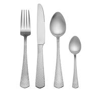 Mikasa Broadway 16pc Stainless Steel Cutlery Set, Silver Cutlery Set for 4 | Includes 4X Knives, 4X Forks, 4X Dessert Spoons and 4X Teaspoons - Dishwasher Safe