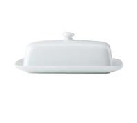 Mikasa Chalk Porcelain Butter Dish, Labelled
