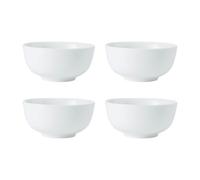Mikasa Chalk Porcelain Cereal Bowls, Set of 4, 14cm, White - White - Bone China - Bowls