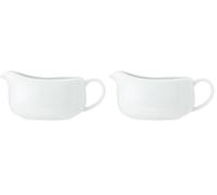 Mikasa Chalk Porcelain Gravy/Sauce Boat, 700ml, Labelled (Pack of 2)