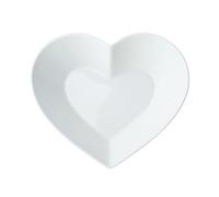 MIKASA Chalk Porcelain Heart-Shaped Bowl, Large Heart Bowl for Snacks and Salads, 21cm | White Serving Dish for Parties and Buffets | Dishwasher Safe & Gift Packaged
