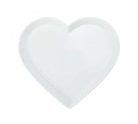 MIKASA Chalk Porcelain Heart-Shaped Serving Platter, Large Heart Platter for Canapes and Starters, 30cm | White Serving Plate for Parties | Dishwasher Safe