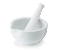 Mikasa Chalk Porcelain Mortar & Pestle, Labelled
