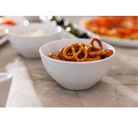 Mikasa Chalk Porcelain Nibble Bowls, Set of 4 Round White Snack Bowls, 10cm Mikasa White