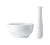 Mikasa Chalk Porcelain Pestle & Mortar, White Mikasa White