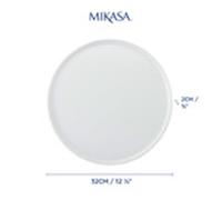 Mikasa Chalk Porcelain Pizza Plate, White, 32cm