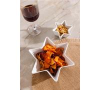 Mikasa Chalk Porcelain Star Bowls, Set of 2 White Tapas & Nibble Dishes Mikasa White