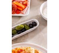 Mikasa Chalk Porcelain White Olive Dish, 31cm Boat Plate Mikasa White