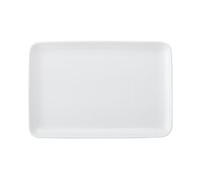 MIKASA Chalk Rectangle White Porcelain Serving Platter, Glossy Rectangular Plate, Ideal for Buffets, Appetisers, Desserts, Party Food, Dishwasher Safe, 26.5cm