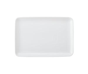 MIKASA Chalk Rectangle White Porcelain Serving Platter, Glossy Rectangular Plate, Ideal for Buffets, Appetisers, Desserts, Party Food, Dishwasher Safe, 26.5cm
