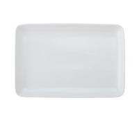 MIKASA Chalk Rectangle White Porcelain Serving Platter, White Glossy Rectangular Plate, Ideal for Buffets, Appetisers, Desserts, Party Food, Dishwasher Safe, 33cm
