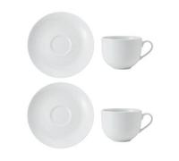 Mikasa Chalk Set Of 2 220Ml Teacups & Saucers