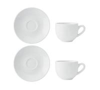 Mikasa Chalk Set Of 2 Espresso Cups & Saucers