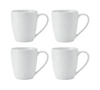 Mikasa Chalk Porcelain Mugs, Set Of 4, 380Ml, White, White