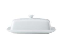 Mikasa Chalk White Porcelain Butter Dish Dishwasher Safe Gift Boxed