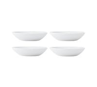 MIKASA Chalk White Porcelain Dip Bowls, White Glossy Round Bowls, Ideal for Tapas, Dips, Sauces, Condiments, Dishwasher Safe, Set of 4, 9cm
