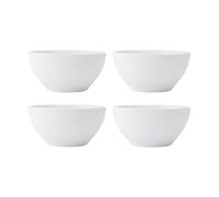 MIKASA Chalk White Porcelain Nibble Bowls, White Glossy Round Bowls, Ideal for Tapas, Appetisers, Desserts, Side Dishes, Dishwasher Safe, Set of 4, 10cm