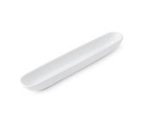 MIKASA Chalk White Porcelain Olive Dish, Long Boat Plate for Olives for Serving & Dinner Parties, Dishwasher Safe, 31cm