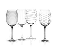 MIKASA “Cheers” Set of 4 Crystal White Wine Glasses, 450 ml (15 fl oz)