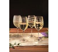 MIKASA “Cheers” Set of 4 Crystal White Wine Glasses, 450 ml (15 fl oz)
