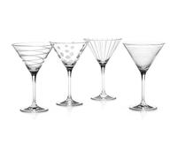 MIKASA Cheers Martini Glasses, Set of 4, 290 ml, Silver