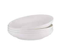 Mikasa Ciara Bone China Lightweight Chip Resistant Set of 4 Pasta Bowls Set, 8 Inch, White