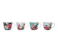 Mikasa Clovelly Porcelain 80ml Set of Four Espresso Cups - Assorted - Ceramic - Espresso Cup