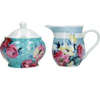 Mikasa Clovelly Porcelain Sugar Bowl And Creamer Set