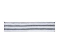 Mikasa Cotton and Linen Table Runner - White With Navy Stripe, 230 x 34cm | Natural for Rustic Dining, Machine Washable