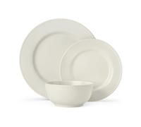 Mikasa Cranborne 12-piece Stoneware Dinner Set, Cream, White