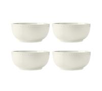 Mikasa Cranborne Stoneware Cereal Bowls, Set Of 4, 15Cm, Cream, White
