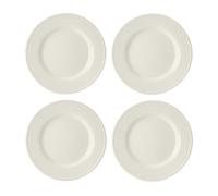 Mikasa Stoneware Side Plates Cranborne Set of 4, 21 cm, Cream/White, Gift Boxed