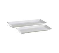 Mikasa Delray Chip Resistant Set of 2 Platter Serving Tray, 12 and 15 inch
