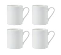 Mikasa Egret China Mugs, Set of 4, 380ml, White Mikasa White