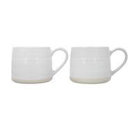 Mikasa Ceramic Mugs Farmhouse Love - Set of 2, 380 ml, White, Gift Boxed
