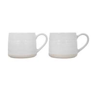 Mikasa Ceramic Mugs Farmhouse Love - Set of 2, 380 ml, White, Gift Boxed