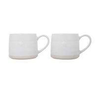 MIKASA Stoneware 2pc 380ml Cosy Mugs, Star, Gift Boxed