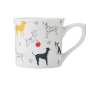 Mikasa Fine Bone China 300ml Fluted Mug, Dog, Labelled Mikasa Multicolor