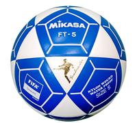 MIKASA FT5 Goal Master Soccer Ball, White/Blue, Size 5