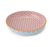Mikasa Blue Geometric Stoneware Bowl, 21 cm