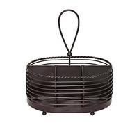 Mikasa Gourmet Basics Wire Napkin and Cutlery Caddy, Brown