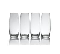 Mikasa Stemless Flute Glasses Julie – Lead-Free Crystal, Clear, Set of 4