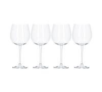 MIKASA Julie Luxury Lead Free Crystal Copa Gin Balloon Glasses, 665 ml, Clear, Set of 4