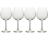MIKASA Julie Luxury Crystal Red Wine Glasses, 4 Piece, Clear Dishwasher Safe Glasses, 710ml