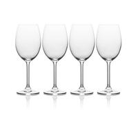 MIKASA Julie Luxury Lead-Free Crystal White Wine Glasses, 470 ml, Clear, Set of 4