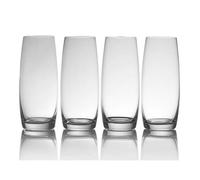 Mikasa Stemless Flute Glasses Julie – Lead-Free Crystal, Clear, Set of 4