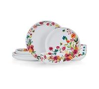 Mikasa Karina Bone China Lightweight Chip Resistant 12 Piece Dinnerware Set, Service for 4