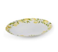 Mikasa Lemons Oval Bone China Lightweight Chip Resistant Serving Platter, 14-Inch, Multicolor