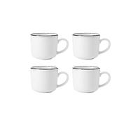 Mikasa Limestone Porcelain Mugs, Set Of 4, 360Ml, White, White