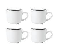 Limestone Porcelain Mugs, Set of 4, 360ml, White Mikasa White One Size